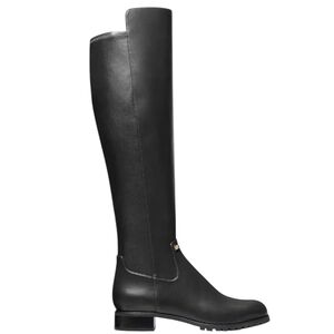 MICHAEL KORS Britt Riding Boot Faux Leather Knee-High, Black- size 8M